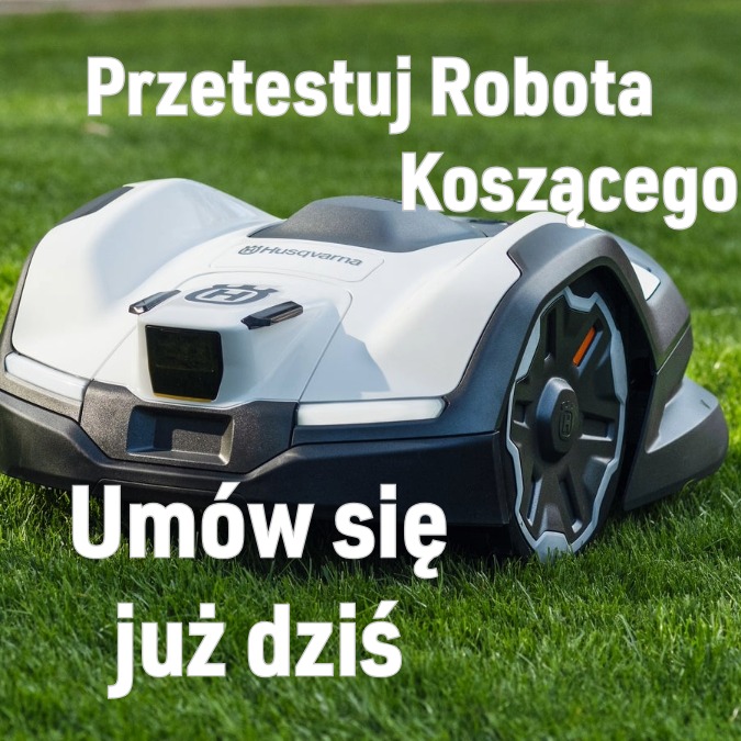 Montaż  testowy robota koszącego